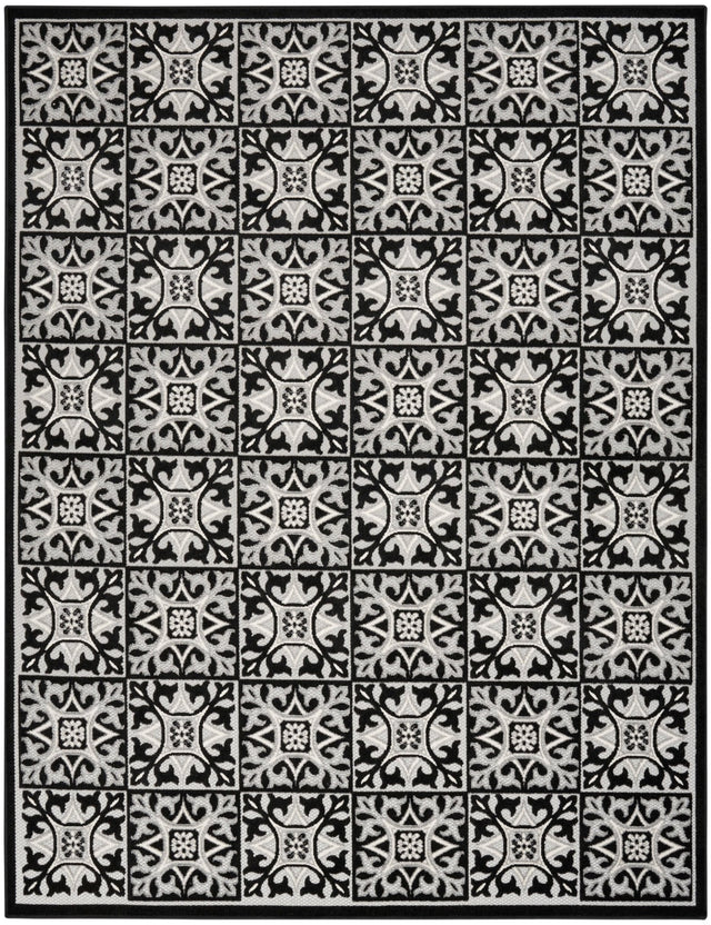 Nourison Aloha Alh34 Black White Rug - Nourison - 99446173447