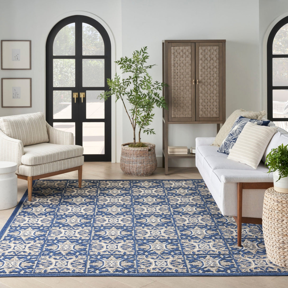 Nourison Aloha Alh34 Blue Rug - Nourison - 99446173751
