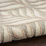 Nourison Aloha Alh35 Ivory Grey Rug - Nourison - 99446175090
