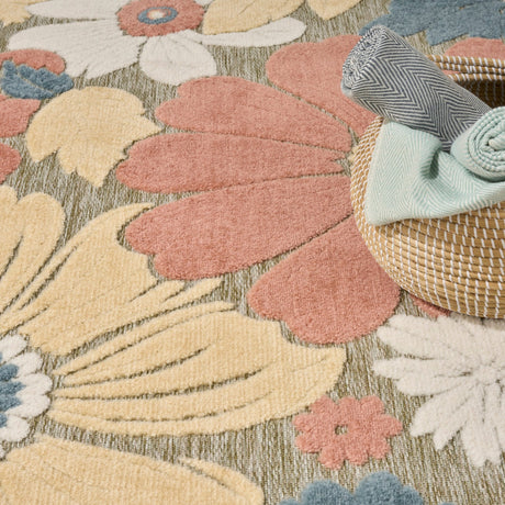 Nourison Aloha ALH42 Machine Made Rose Rug