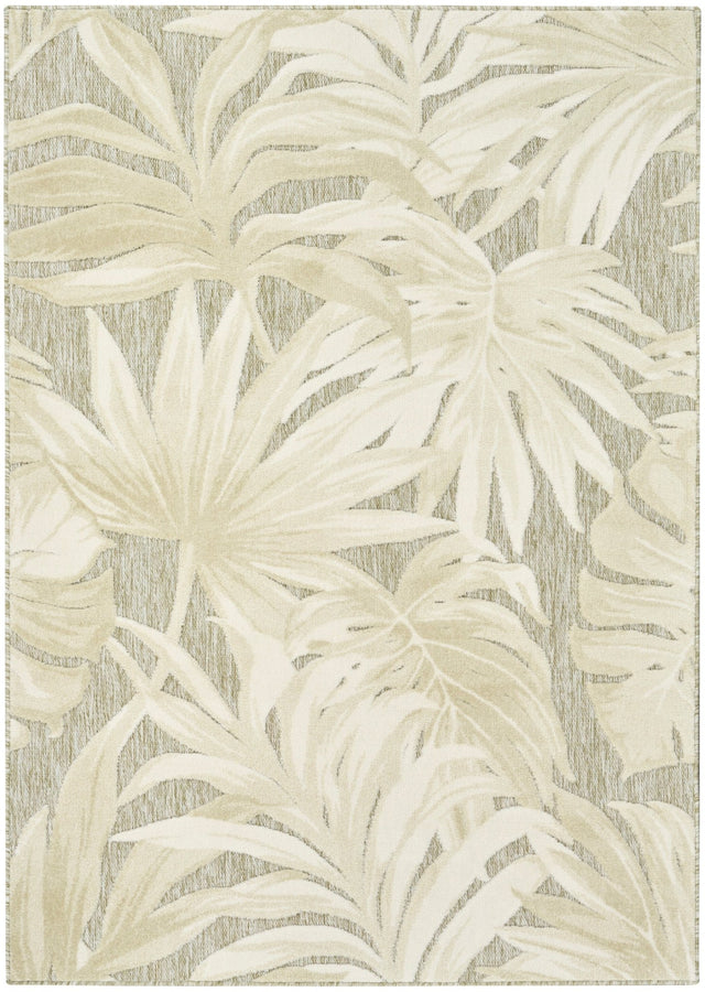 Nourison Aloha ALH43 Machine Made Ivory, Sage Rug