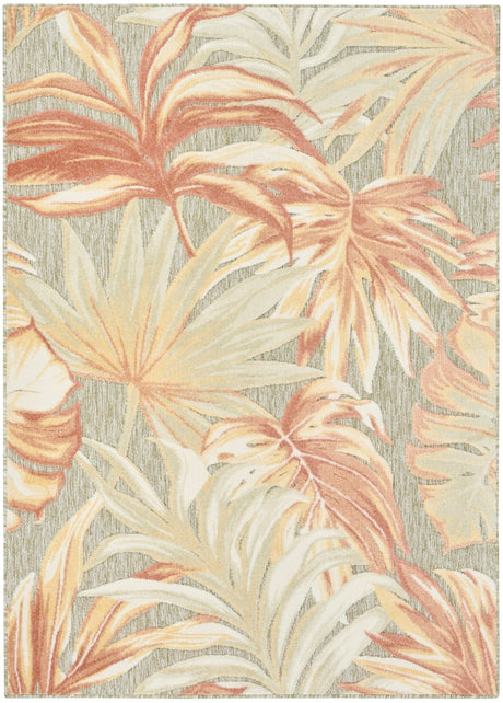 Nourison Aloha ALH43 Machine Made Sage, Rose Rug
