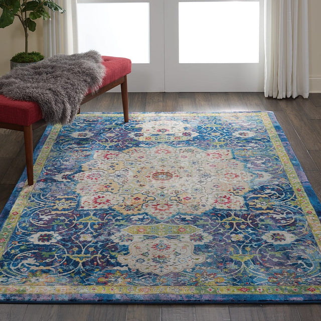 Nourison Ankara Global Anr03 Blue Rugs - Nourison - 99446456519