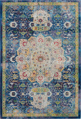 Nourison Ankara Global Anr03 Blue Rugs - Nourison - 99446456519