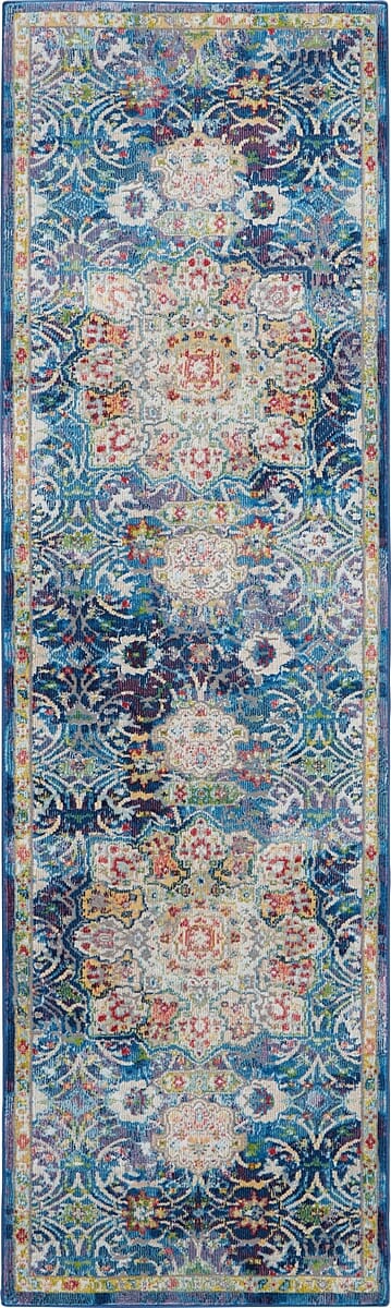 Nourison Ankara Global Anr03 Blue Rugs - Nourison - 99446456557