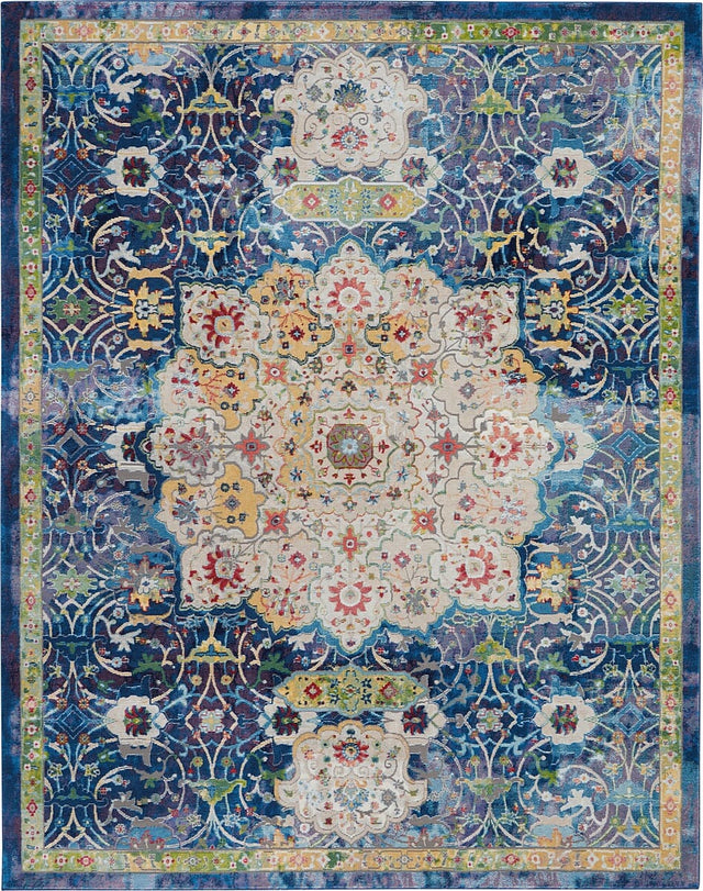 Nourison Ankara Global Anr03 Blue Rugs - Nourison - 99446456571