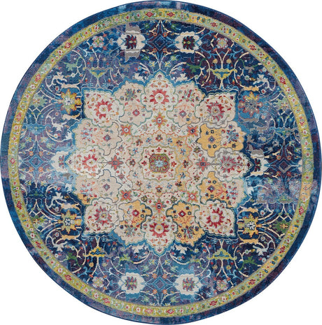 Nourison Ankara Global Anr03 Blue Rugs - Nourison - 99446456571