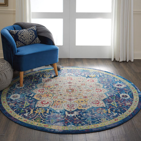 Nourison Ankara Global Anr03 Blue Rugs - Nourison - 99446456571