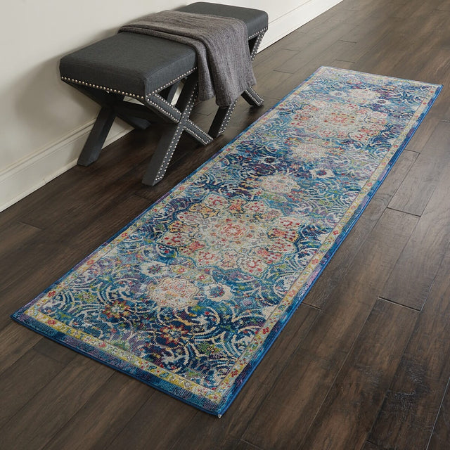 Nourison Ankara Global Anr03 Blue Rugs - Nourison - 99446456571