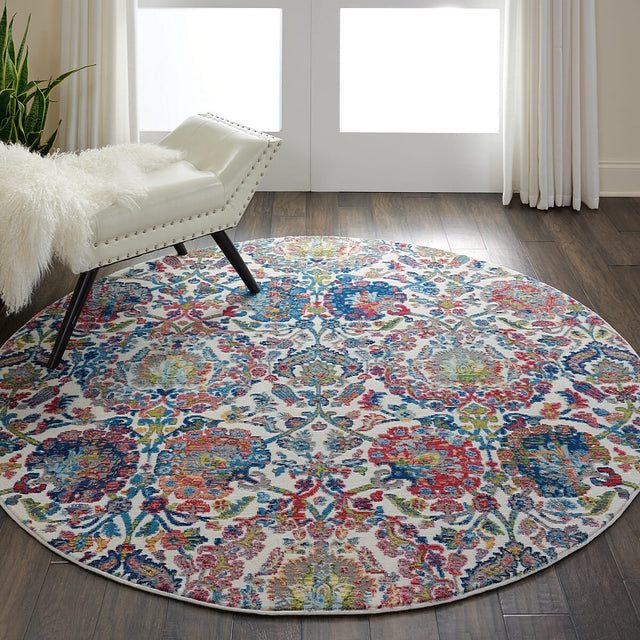 Nourison Ankara Global Anr06 Ivory / Blue Rugs - Nourison - 99446457035