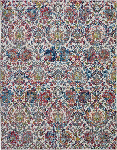 Nourison Ankara Global Anr06 Ivory / Blue Rugs - Nourison - 99446457035