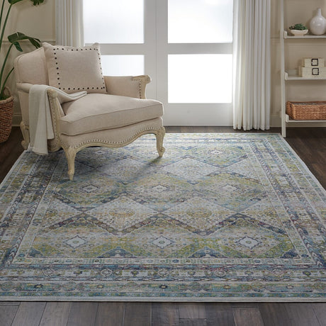 Nourison Ankara Global Anr07 Blue / Green Rugs - Nourison - 99446457127