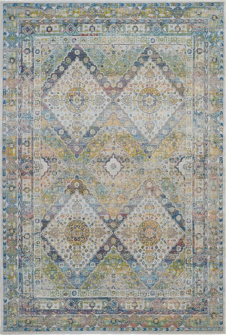 Nourison Ankara Global Anr07 Blue / Green Rugs - Nourison - 99446457127