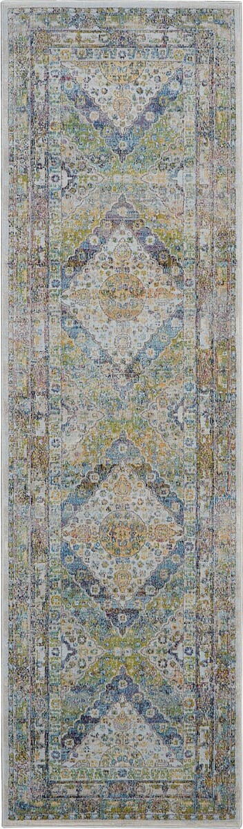 Nourison Ankara Global Anr07 Blue / Green Rugs - Nourison - 99446457295