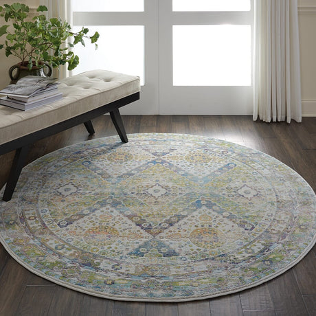 Nourison Ankara Global Anr07 Blue / Green Rugs - Nourison - 99446457318