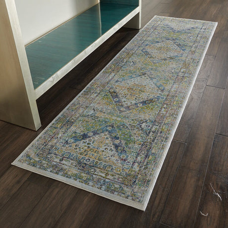 Nourison Ankara Global Anr07 Blue / Green Rugs - Nourison - 99446457318