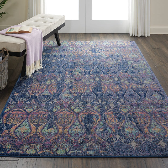 Nourison Ankara Global Anr08 Navy / Multicolor Rugs - Nourison - 99446457400