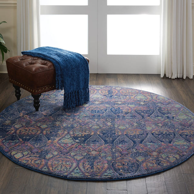 Nourison Ankara Global Anr08 Navy / Multicolor Rugs - Nourison - 99446457455