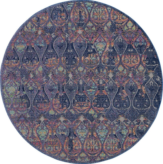 Nourison Ankara Global Anr08 Navy / Multicolor Rugs - Nourison - 99446457455