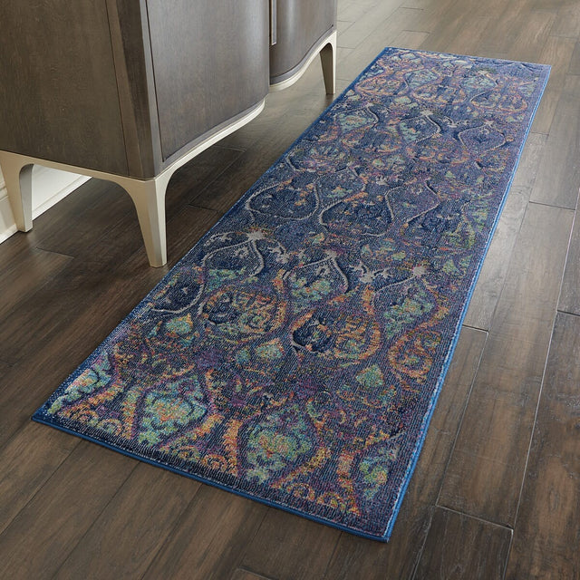 Nourison Ankara Global Anr08 Navy / Multicolor Rugs - Nourison - 99446457455