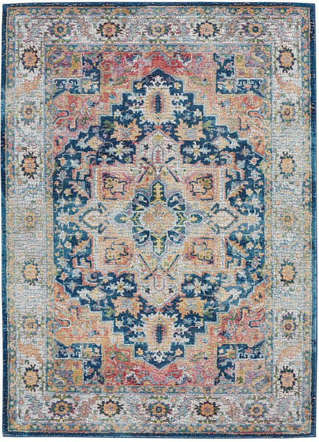 Nourison Ankara Global Anr11 Blue / Multicolor Rugs - Nourison - 99446498007