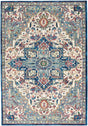 Nourison Ankara Global Anr15 Ivory Navy Rugs - Nourison - 99446855602