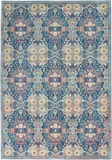 Nourison Ankara Global Anr16 Navy Multicolor Rugs - Nourison - 99446855688