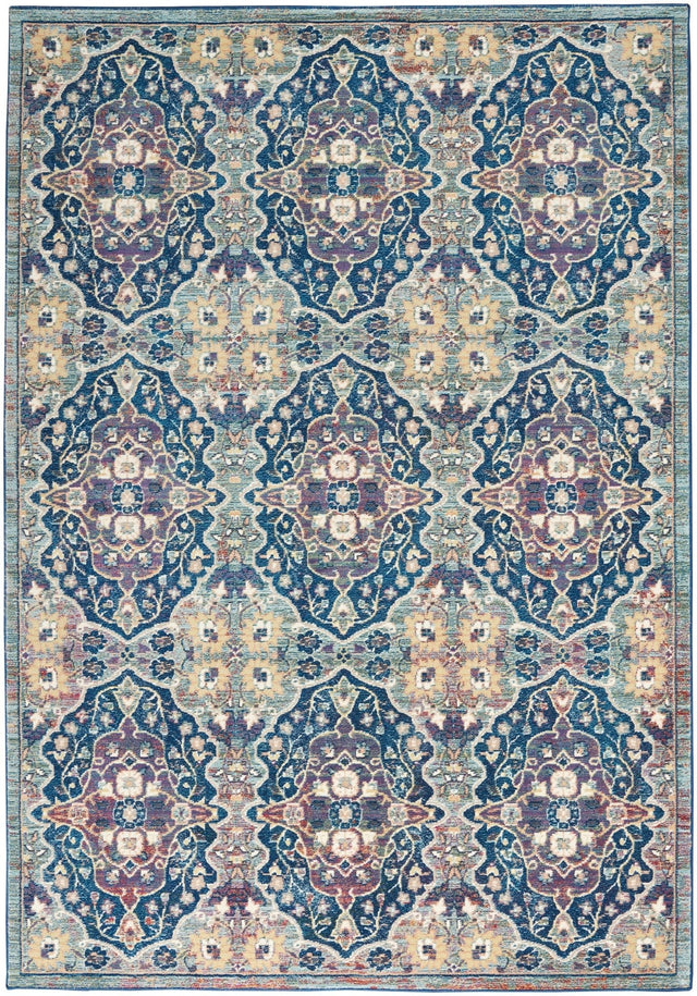 Nourison Ankara Global Anr16 Navy Multicolor Rugs - Nourison - 99446855688