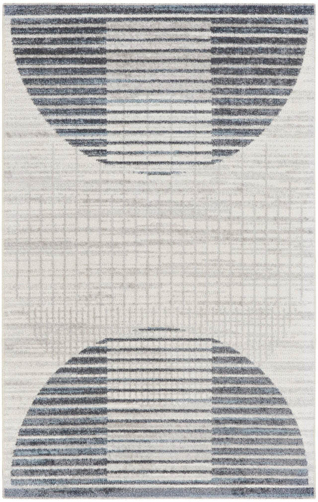 Nourison Astra ASW03 Ivory Blue Rugs - 99446119735