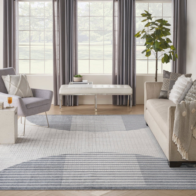Nourison Astra ASW03 Ivory Blue Rugs - 99446119810