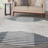 Nourison Astra ASW03 Ivory Blue Rugs - 99446119810