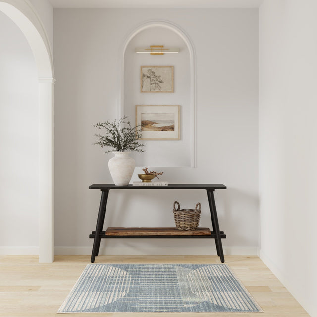 Nourison Astra Machine Washable ASW03 Machine Made Blue Rug