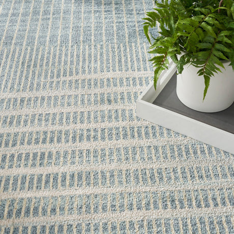 Nourison Astra Machine Washable ASW03 Machine Made Blue Rug