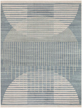 Nourison Astra Machine Washable ASW03 Machine Made Blue Rug