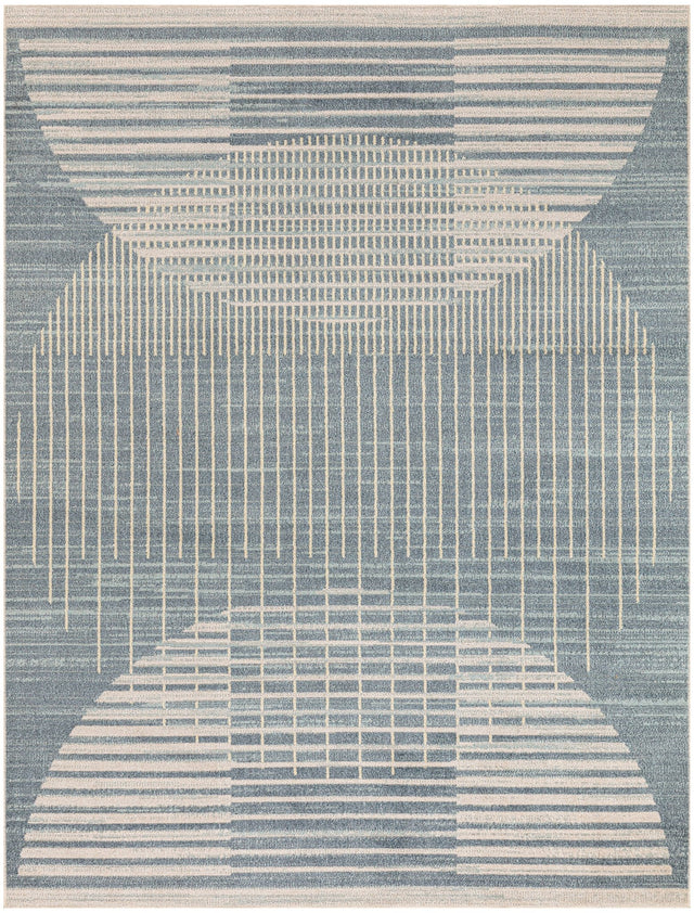 Nourison Astra Machine Washable ASW03 Machine Made Blue Rug