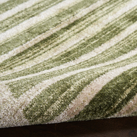 Nourison Astra Machine Washable ASW03 Machine Made Ivory, Olive Rug