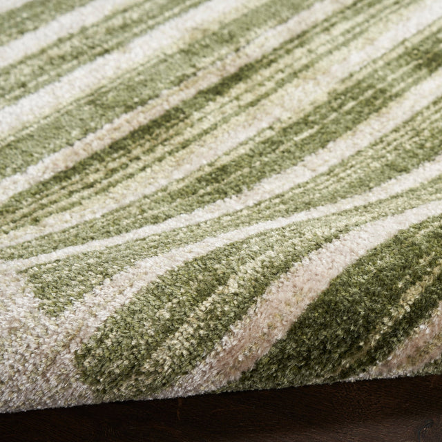 Nourison Astra Machine Washable ASW03 Machine Made Ivory, Olive Rug