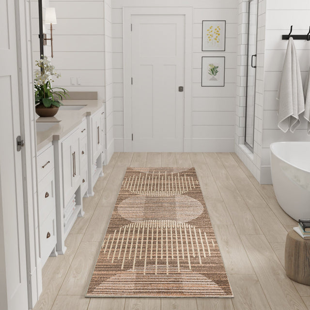 Nourison Astra Machine Washable ASW03 Machine Made Latte Rug