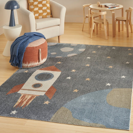 Nourison Astra Machine Washable Asw06 Sky Blue Rug - Nourison - 99446119674