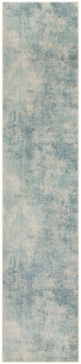 Nourison Astra Machine Washable Asw07 Blue Ivory Rug - Nourison - 99446944153