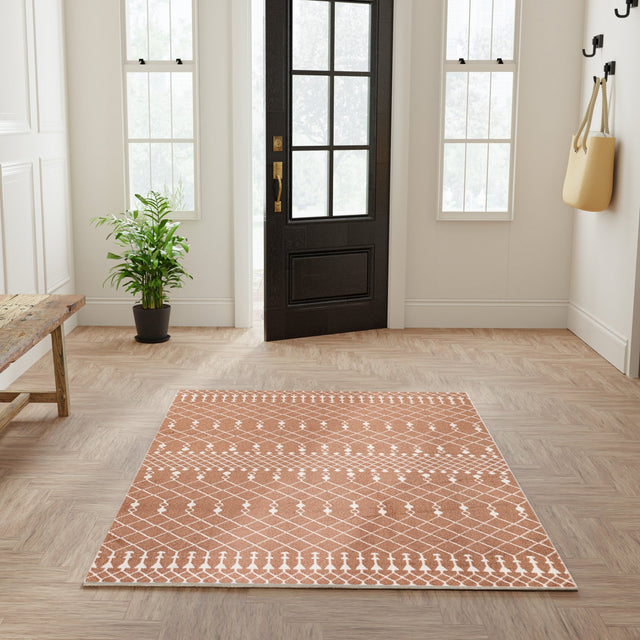 Nourison Astra Machine Washable ASW10 Machine Made Copper Rug