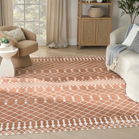 Nourison Astra Machine Washable ASW10 Machine Made Copper Rug