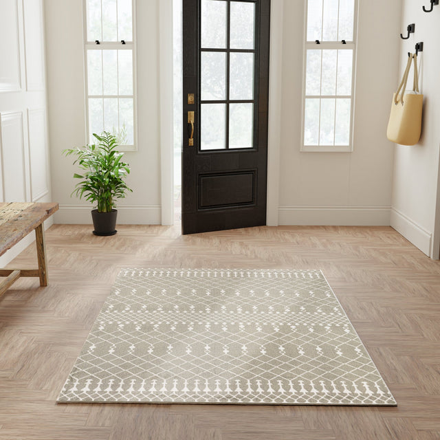 Nourison Astra Machine Washable ASW10 Machine Made Sage Rug