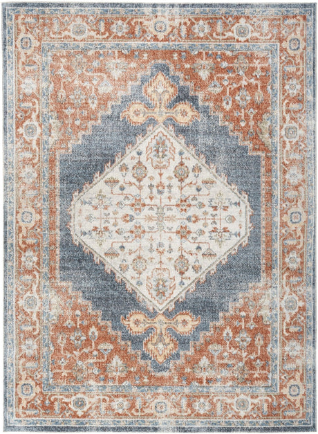 Nourison Astra Machine Washable Asw11 Denim Multi Rug - Nourison - 99446124555