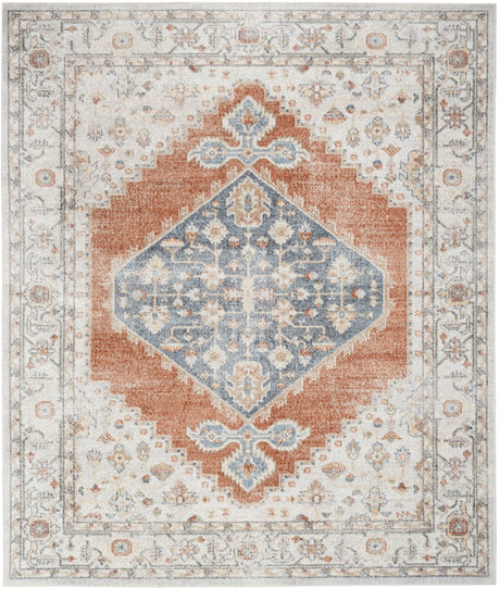 Nourison Astra Machine Washable Asw11 Grey/Multi Rug - Nourison - 99446123947