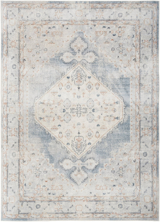 Nourison Astra Machine Washable Asw11 Light Blue Rug - Nourison - 99446124661