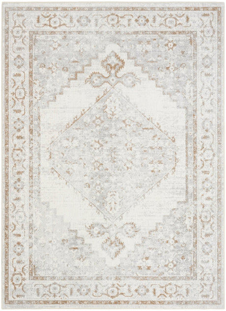 Nourison Astra Machine Washable ASW11 Machine Made Grey Rug
