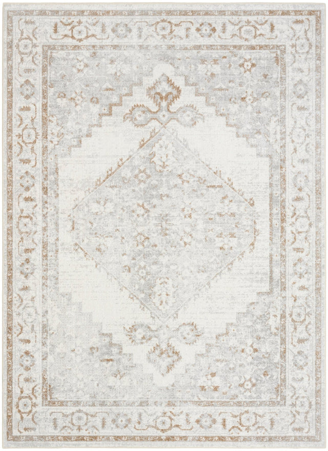 Nourison Astra Machine Washable ASW11 Machine Made Grey Rug