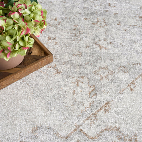 Nourison Astra Machine Washable ASW11 Machine Made Grey Rug
