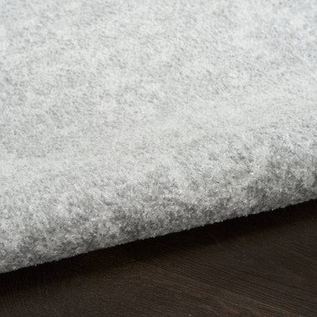 Nourison Astra Machine Washable ASW11 Machine Made Light Grey Rug